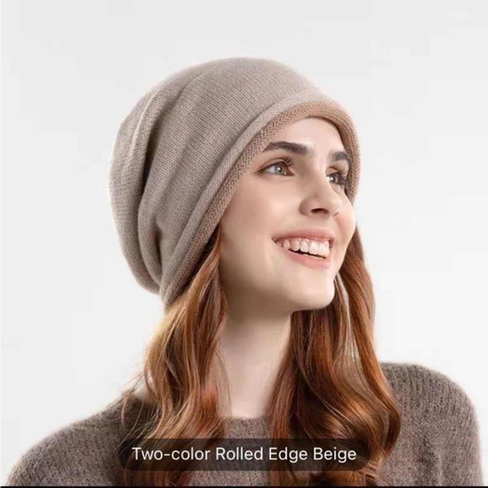 New Solid Knitted Baggy Beanie Hat, Thermal Ear Protection Winter hat G19